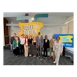 From left: Ryan Fewins-Bliss, Michigan College Access Network;Dr. Laurie Claybo, Wayne State University;Lukas Gojcaj, student winner;Lamya Robinson, student winner, Cadie Benedict, student winner, Graceful Tompkins, student winner;Lt. Gov. Garlin Gilchrist II;Ah'ja McCoy, student winner;Nathan Herbert, student winner and Dr. Beverly Walker-Griffea, Michigan Department of Lifelong Education, Advancement, and Potential.