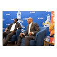 Soccer icon and humanitarian Sheyi Emmanuel Adebayor with Morgan State University President Dr. David K. Wilson